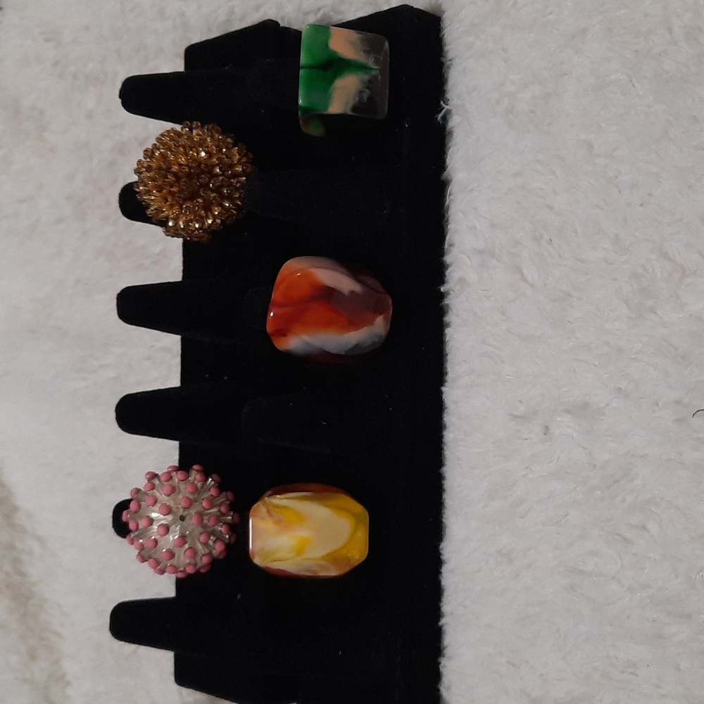 Colorful Statement Ring Set - Picture 3 of 4